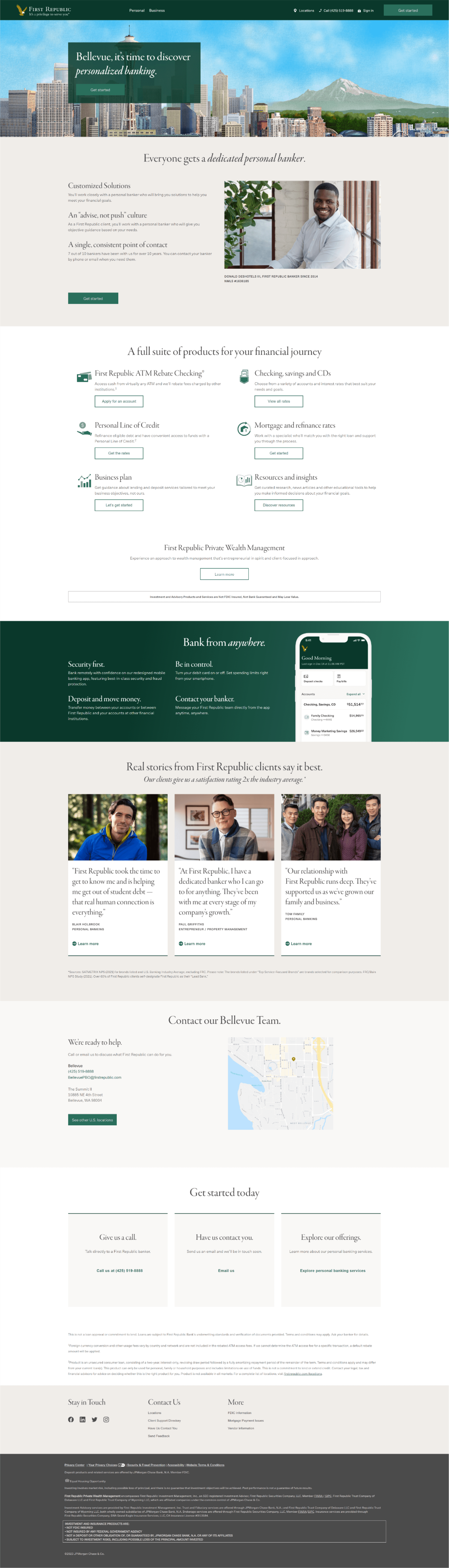 Bellevue Landing Page